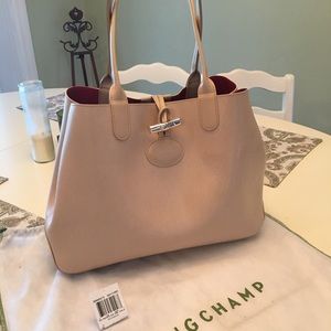 💯 👜 Longchamp reversible w/tags dust bag MINT*💯